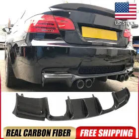 Autoturning7 569807433239 For Bmw 3 Series E92 E93 M3 2008-13 Real Carbon Rear Bumper Lip Diffuser Spoiler