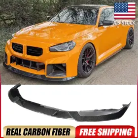 Autoturning7 569807434830 For Bmw G87 M2 Coupe 2023-25 Real Carbon Fiber Front Bumper Lip Spoiler Splitter
