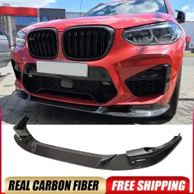 Autoturning7 569807435622 For Bmw X3 M F97 X4 F98 2019-21 Real Carbon Front Bumper Lip Spoiler Splitter