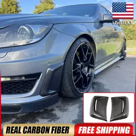 Autoturning7 569807507657 For Mercedes Benz W204 C63 2012-14 Real Carbon Side Air Fender Insert Vent Cover