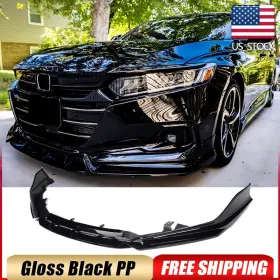 Autoturning7 569807726256 For Honda Accord 2021-2022 Gloss Black Yofer Front Bumper Lip Spoiler Splitter