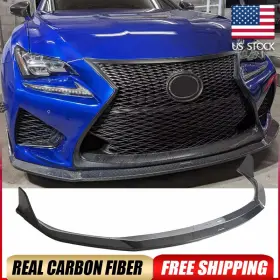 Autoturning7 569807727765 For Lexus Rc F Rcf Coupe 2015-2018 Real Carbon Front Bumper Lip Spoiler Splitter