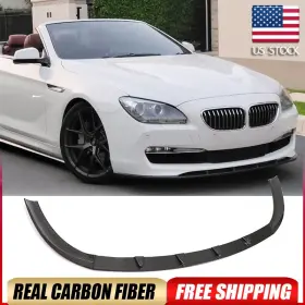 Autoturning7 569807728335 For Bmw F06 F12 F13 650i 640i 2010-15 Real Carbon Fiber Front Bumper Lip Spoiler
