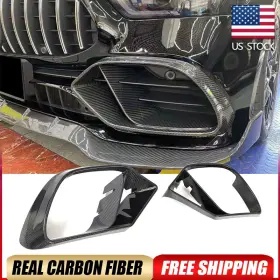 Autoturning7 569807734374 For Benz X293 Gt43 Gt53 Gt63 19-23 Real Carbon Front Bumper Grill Air Vent Cover