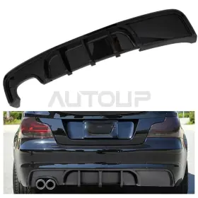 Autoup E82 128i 135i 2007-2013 Fits Bmw M Sport Gloss Black Rear Bumper Diffuser Lip