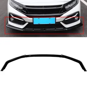 Atd168231215e Autoutdoor Fits 2016-2021 Civic Hatchback And Si Painted Black Front Bumper Lip Spoiler
