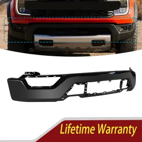 Fo1002463 Autowu89 Front Bumper Face Bar With Fog Light Hole For 2021-2023 Ford F150 F-150 Black