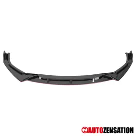 205-cv19gb-rd-142 Autozensation Fit 2019-2021 Honda Civic Sedan Glossy Black Front Bumper Lip Spoiler Splitter