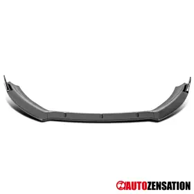 205-fst14sgb-142 Autozensation 3pc Fit 2014-2019 Ford Fiesta Glossy Black Bumper Chin Lip Spoiler Splitter Kit