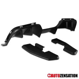 Lfrd-mst15a-bn Autozensation Fit 2015-2017 Ford Mustang Bumper Diffuser With Side Valance Panel R Style