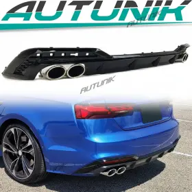 Di234 Autunik Rear Diffuser Tips 2020-2024 For Audi A5 B9 Quattro Sportback S-line
