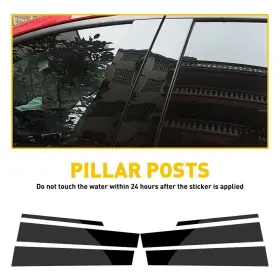Wwd-xpu-15542 Aux Motorcare For 2014-2018 Toyota Corolla 6pcs Black Pillar Posts Door Trim Piano Cover Parts