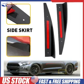 Cq-mustang-15-25 Auxito Side Skirt Extension Splitter Diffuser Winglet For 2015-2025 Ford Mustang Roush