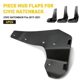 Dnb-aga-civic-lx-2017-2021 Auxito Fits 2017-2021 Honda Civic Hatchback Fk4 Fk7 Plastic Mud Flap Splash Guard Dnb-a