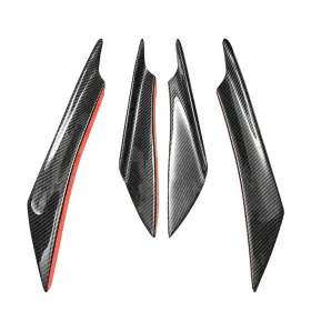 Rlfd-4pcs-exe-1 Auxito 2pair Car Bumper Fin Canard Splitter Diffuser Valence Spoiler Lip Carbon Fiber