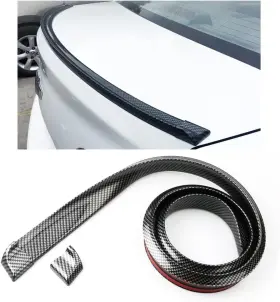 Wy001 Banseko Car Trunk Spoiler Roof Lip Kit 3d Pu Rear Or Black