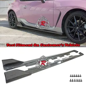 Ss-togr8622-cf-tm-a Baysonr Fits 22-25 Toyota Gr86 / Subaru Brz Tm-style Side Skirts Carbon Fiber