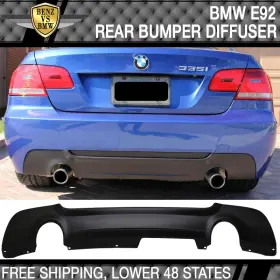 Bnz-bld-be92mt335-pp Benz-vs-bmw Fits 07-13 E92 3-series 335 Only M-tech Msport Rear Bumper Lip Diffuser - Pp