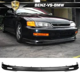 Bnz-blf-ha96mu2p-pu Benz-vs-bmw Fits 96-97 Honda Accord Front Bumper Lip Mugen Style Spoiler 2pc Pu Unpainted