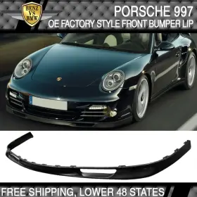 Bnz-blf-ps99710oe-pu Benz-vs-bmw Fits 07-13 Porsche 997 911 Turbo Oe Factory Style Pu Front Bumper Lip Unpainted