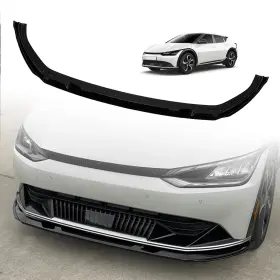 Be-e6-fl11  Bestevmod Abs Front Lip Splitter Bumper Spoiler For 2022-2025 Kia Ev6 Black