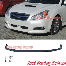 Flip-pu-legacy10-vspec-k Bestracingmotors For 2010-2012 Subaru Legacy Vlimited Style Front Bumper Lip Urethane