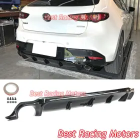 Rlip-maz3195d-a-mp-k Bestracingmotors For 2019-2025 Mazda 3 5dr Hatchback Mp Style Rear Bumper Diffuser Lip Abs
