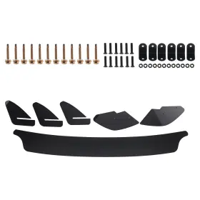 4q36bv Bfo Rear Bumper Lip Diffuser Shark Fins Splitter Set For Vw Golf/mk6/gti Abs Plastic