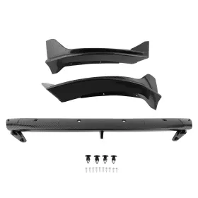 Kh89sm Bfo Plastic Carbon Fiber Style Front Bumper Spoiler Lip For Tesla Model Y 2020-2024