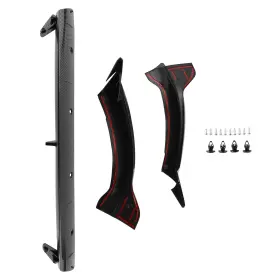 Pkf6vc Bfo 3pcs - Carbon Fiber Look For 2020-2024 Tesla Model Y Front Bumper Lip Splitter