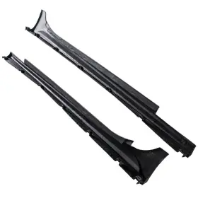 Tcf18d Bfo Black Rocker Panel Side Skirt 2pcs Set For Maserati Ghibli And Q4 2014-2016