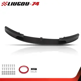 Big056272 Big-wheel Fit For 2012-2018 Bmw F30 3 Series Sedan M Sport Front Bumper Splitter Lip Black