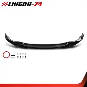 Big239735 Big-wheel Front Bumper Splitter Lip Gloss Black Fit For 2018-2021 Bmw X3 X4 M-sport Style