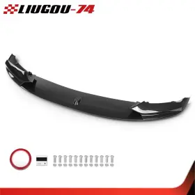 Big239743 Big-wheel Front Lip Splitter Fit For 2011-16 Bmw F10 5 Series M Sport Bumper Carbon Fiber