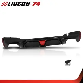 Big682649 Big-wheel M5 Cs Style Rear Diffuser Lip With Led Fit For Bmw G30/g31/g38 5 Series 2017-2023