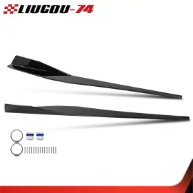 Big693316 Big-wheel Side Skirts Extension Panel Lip Gloss Black Fit For 2020-2023 Corvette C8 5vm