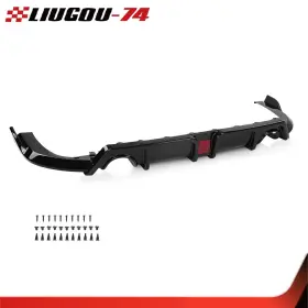 Big926263 Big-wheel Rear Bumper Lip Diffuser Body Kit With Led Light Fit For 2016-2021 Honda Civic