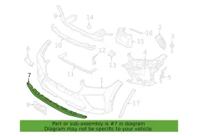 51-11-8-087-200 Bmw 2022-2024 X6m F96 Lci Competition Front Bumper Lip Spoiler Panel Oem