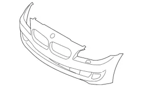 51118050641 Bmw New Genuine Trim Cover Bumper Primered 2013-2016 Oe