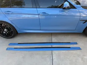 51772350717 Bmw M Performance 15-19 F80 M4 M3 Side Skirts Original Yas Marina Blue