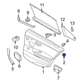 07147133419 Bmw Oe 7147133419 For Z4 2006-2008 Rear Door Interior Trim Panel Retainer
