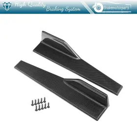 Bmp16646412it Brakemotorparts 2pc 45cm Carbon Fiber Car Side Skirts Spoiler Rocker Splitters Kits Anti-scratch
