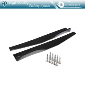 Bmp16646512it Brakemotorparts 2pcs 74.5cm Black Side Skirts Rocker Splitters Diffuser Winglet Wings Brand New
