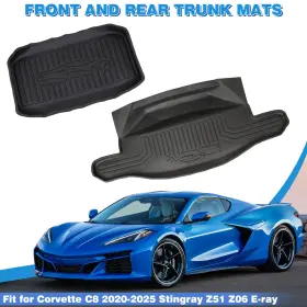 C1497v01 Broaddict Front And Rear Trunk Mats Fit For Corvette C8 2020-2025 Stingray Z51 Z06 E-ray