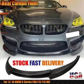 Mr-346 C-factory Real Carbon Fiber Front Bumper Lip Spoiler For 12-18 Bmw 6 Series F06 F12 F13 M6