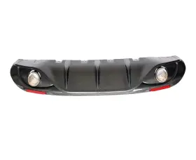 Hly030 Car-discover -hly030 For Alfa Romeo Giulia 2017-22 Rear Bumper Diffuser Lip With Exhaust Tips Reflector