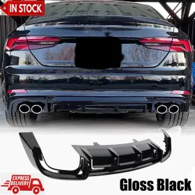 Xm347-frp-1 Car-discover For Audi S5 A5 B9 Sline 2017-2020 Gloss Black Rear Bumper Diffuser Lip Body Kits