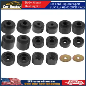 Xl-ct009-bk-3d Car Doctor Black Body Mount Bushing Kit Pu For Ford Explorer Sport Suv 4x4 01-05 2wd 4wd Us