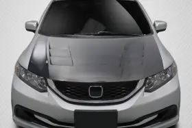 114288 Carbon Creations Ts-1 Hood - 1 Piece For 2012-2015 Civic 4dr