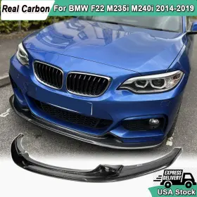 Wsm084 Carbon-discovery For Bmw F22 M235i M240i M-sport Real Front Bumper Lip Spoiler Splitters